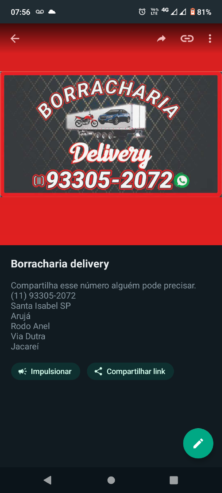 BORRACHARIA DELIVERY 24 HORAS